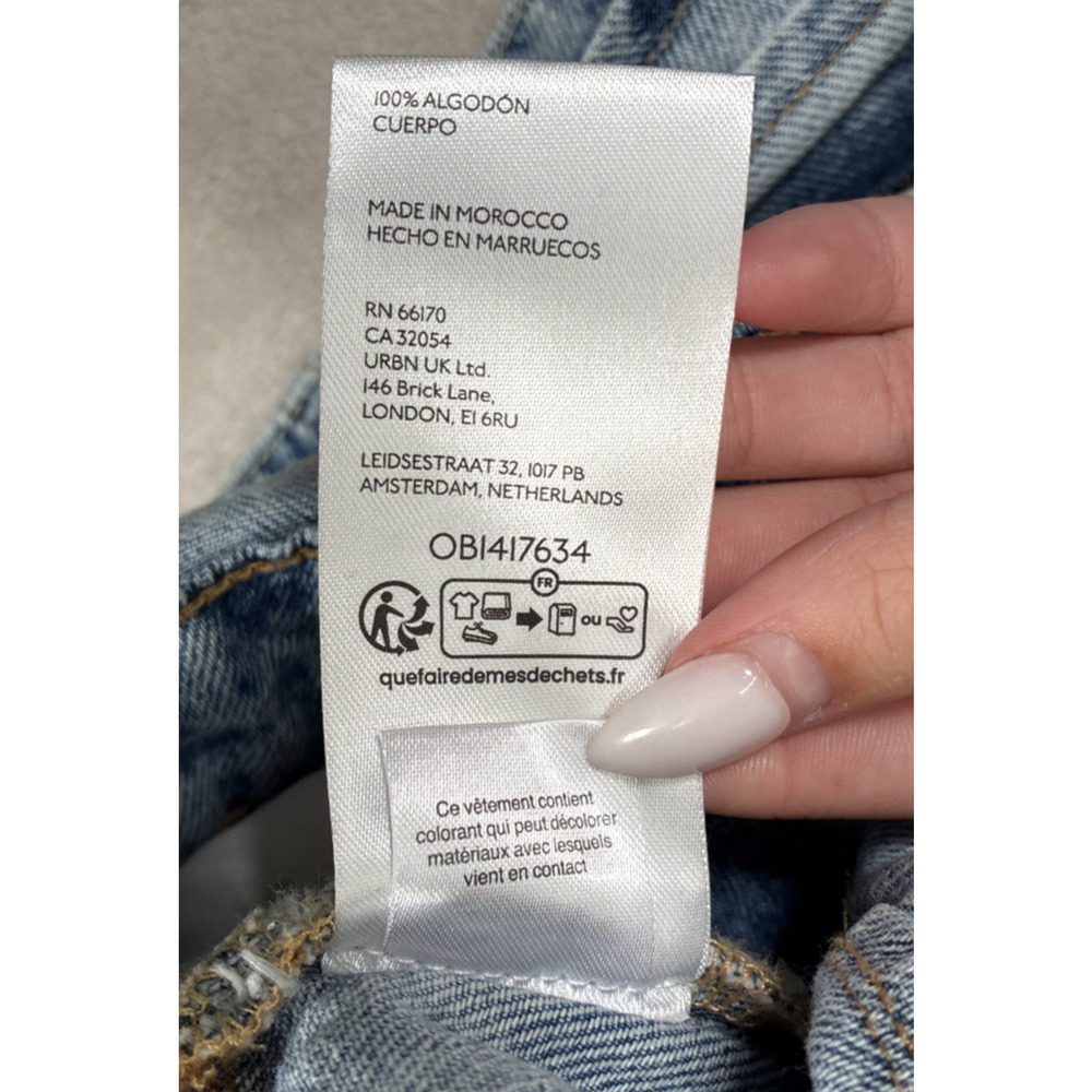 Free People We The Free Ziggy Shortalls Denim Jean Shortalls Overalls Short XS - Picture 13 of 13